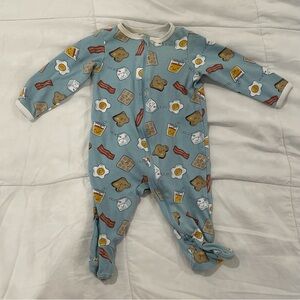 Wonder Nation Blue Breakfast-Themed Kids Footie